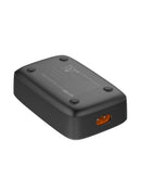 Cargador inalámbrico LDNIO Q4010 negro de escritorio con 2 USB-A y 2 USB-C de 133W.