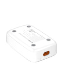 Cargador de escritorio LDNIO Q4010 plateado de 133W con carga inalámbrica, 2 USB-A y 2 USB-C.