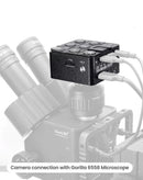 Cámara industrial QianLi AI 4K 2K con salidas HDMI y USB, ideal para inspección y reparación de electrónica.