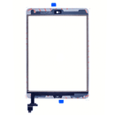 Reparación de digitizador Quantum+ para iPad Mini 1 y Mini 2 en Quetzaltenango con botón de inicio e IC preinstalado en color blanco.