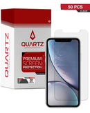 Paquete de 50 vidrios templados transparentes QUARTZ para iPhone XR/11 en Xela Quetzaltenango.