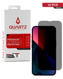 Protector de pantalla de vidrio templado privacy QUARTZ para iPhone 13/13 Pro/14/16e en Xela, Guatemala.