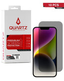 Protege la privacidad de tu iPhone 15 / 15 Pro con este pack de 10 cristales templados QUARTZ en Quetzaltenango.