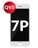 Pantalla LCD iPhone 7 Plus blanca con placa de acero, para reparación y reemplazo.
