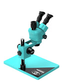 Microscopio stereo trinocular sincrónico con zoom 6.5-65X ideal para laboratorios y estudios en Quetzaltenango.