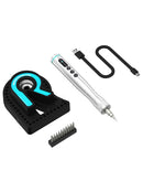 Destornillador eléctrico RF4 ED4S con 42 bits y base de carga, ideal para reparaciones electrónicas.