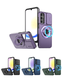 Protege tu Samsung Galaxy A55 5G con esta funda con soporte de anillo y cubierta deslizante de lente de cámara en Xela Quetzaltenango.