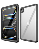 Funda protectora REDPEPPER SlowBack para iPad Pro 13 (2024), color negro, con soporte y tapa inteligente.