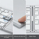Teclado plegable Bluetooth 63 teclas con touchpad (Plateado)