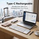 Teclado plegable Bluetooth 63 teclas con touchpad (Plateado)