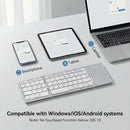 Teclado plegable Bluetooth 63 teclas con touchpad (Plateado)
