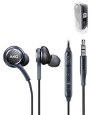 Auriculares estéreo AKG gris con micrófono y controles de volumen para Samsung Galaxy S10.