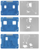 Plataforma XinZhiZao AR 19-en-1 BGA reballing para Samsung Galaxy S20 a S25 Ultra, con varias plantillas.