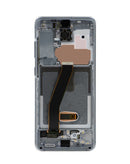 Pantalla OLED Cosmic Gray con marco para Samsung Galaxy S20 5G (G980/G981), repuesto original.