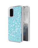 Protege tu Samsung Galaxy S20 Plus con estilo en Xela Quetzaltenango con esta funda Bling Diamond Crystal Azul dual layer.