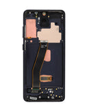 Pantalla OLED premium para Galaxy S20 en Quetzaltenango, con marco en color Cosmic Black, ideal para reparaciones en Xela.