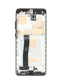 Pantalla incell Samsung Galaxy S20 Ultra Cosmic Black con marco, repuesto para reparación.