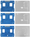 Plataforma XinZhiZao AR 19-en-1 BGA reballing para Samsung Galaxy S20 a S25 Ultra, con varias plantillas.
