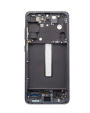 Pantalla OLED UnderPPLCD Galaxy S21 FE G990 con marco grafito, 120Hz, para reparación.