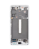 Pantalla blanca OLED de 120Hz para Samsung Galaxy S21 FE con marco, repuesto de alta calidad.