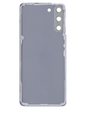 Tapa trasera negra Phantom para Samsung Galaxy S21 Plus, con lente de cámara y adhesivo, sin logo.