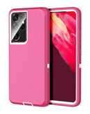 Protege tu Samsung Galaxy S21 Ultra con estilo en Quetzaltenango con esta funda heavy duty en color HOT PINK & WHITE.