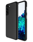 Funda protectora negra de doble capa para Samsung Galaxy S22 Ultra, con absorción de impactos.