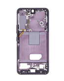 Carcasa central violeta para Samsung Galaxy S22 Plus 5G (versión Norteamericana) con chasis y botones.