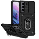 Funda híbrida con aro metálico y protector de cámara para Samsung Galaxy S22 Ultra en Quetzaltenango.
