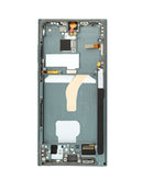 Pantalla soft OLED verde, 120Hz, con marco para Samsung Galaxy S22 Ultra (S908), ideal para reparación.