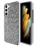 Protege tu Galaxy S23 con estilo en Xela Quetzaltenango con nuestra funda dual layer plateada con diamantes de lujo.