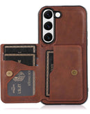 Funda monedero de cuero para Samsung Galaxy S23 en color café en Xela, Quetzaltenango.