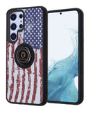 Case Samsung Galaxy S23 diseno con patron hard PC trasero soft TPU borde colorido con soporte para anillo