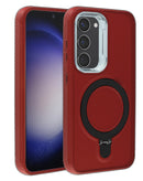 Funda heavy duty con soporte de carga inalámbrica para Samsung Galaxy S23 en color rojo en Quetzaltenango.