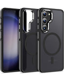 Funda slim antideslizante mate translucida con carga inalambrica Galaxy S23 Plus Negro