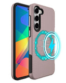 Protege tu Galaxy S23 con estilo y comodidad con esta funda inalámbrica dual layer en color rose gold en Xela Quetzaltenango.