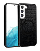 Protege tu Galaxy S23 con estilo y carga inalámbrica con la elegante funda Bling Diamond Crystal en color negro en Xela.