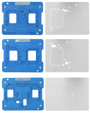 Plataforma XinZhiZao AR 19-en-1 BGA reballing para Samsung Galaxy S20 a S25 Ultra, con varias plantillas.