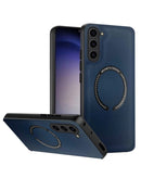 Protege tu Samsung Galaxy S23 FE con estilo en Xela Quetzaltenango con este elegante case de cuero con carga inalámbrica color azul marino.