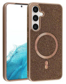 Tapa trasera con carga inalámbrica bling diamond crystal para Galaxy S23FE en Xela.