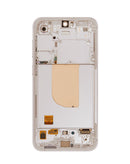 Pantalla OLED Samsung Galaxy S23 FE 5G con marco, color Tangerine brillante, para reemplazo y reparación.