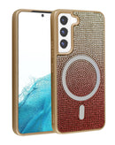 Funda con carga inalámbrica bling diamond crystal GOLD para Samsung Galaxy S23 Plus en Xela Quetzaltenango.