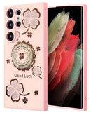 Protege tu Galaxy S23 Ultra con estilo y elegancia con este estuche de lujo con diamantes brillantes en color rosa en Quetzaltenango.