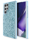 Protege tu Galaxy S23 Ultra con estilo en Quetzaltenango con esta funda protectora de cristal con diamantes azules.