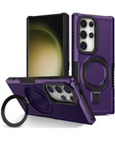 Protege tu Samsung Galaxy S23 Ultra con un case hard PC shockproof con portador de anillo en color morado oscuro en Xela Quetzaltenango.