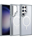 Funda Samsung Galaxy S23 Ultra slim non-slip translucent matte con carga inalambrica GRAY