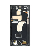 Pantalla soft OLED 120Hz para Samsung Galaxy S23 Ultra S918 en Phantom Black con marco.
