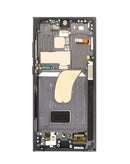 Pantalla Soft OLED Samsung Galaxy S23 Ultra (S918) de 120Hz color grafito con marco, para repuesto.