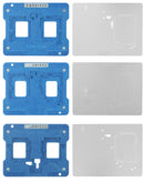 Plataforma XinZhiZao AR 19-en-1 BGA reballing para Samsung Galaxy S20 a S25 Ultra, con varias plantillas.
