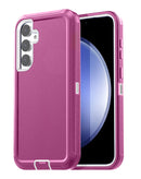 Protege tu Samsung Galaxy S24 FE con esta funda heavy duty en color rosa claro y blanco en Xela Quetzaltenango.